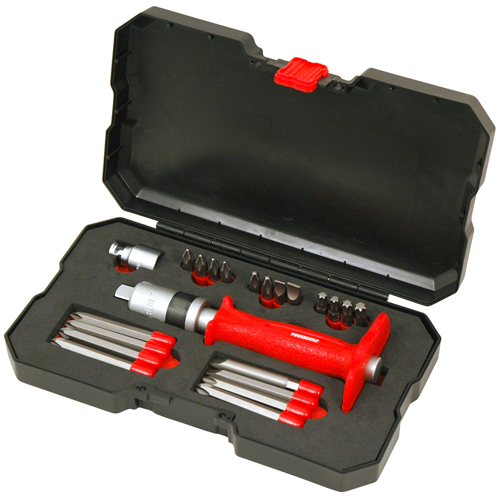 Powerbuilt 1/2" Dr 22pc Impact Driver with Assorted Bits