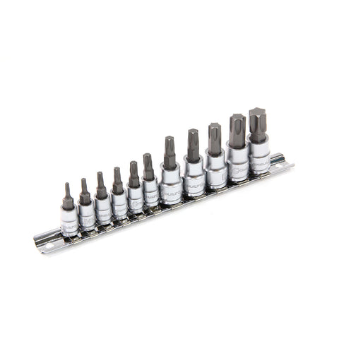 1/4" Dr 3/8" Dr 11pc Star / Torx Bit Socket Set