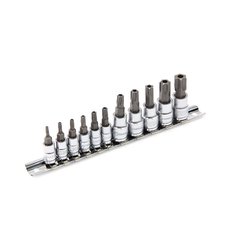 1/4" Dr 3/8" Dr 11pc Tamper Proof Star / Torx Bit Socket Set