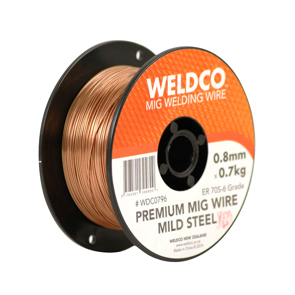 WELDCO MIG WIRE M/S 0.8MM X 0.7KG GAS SHEILD