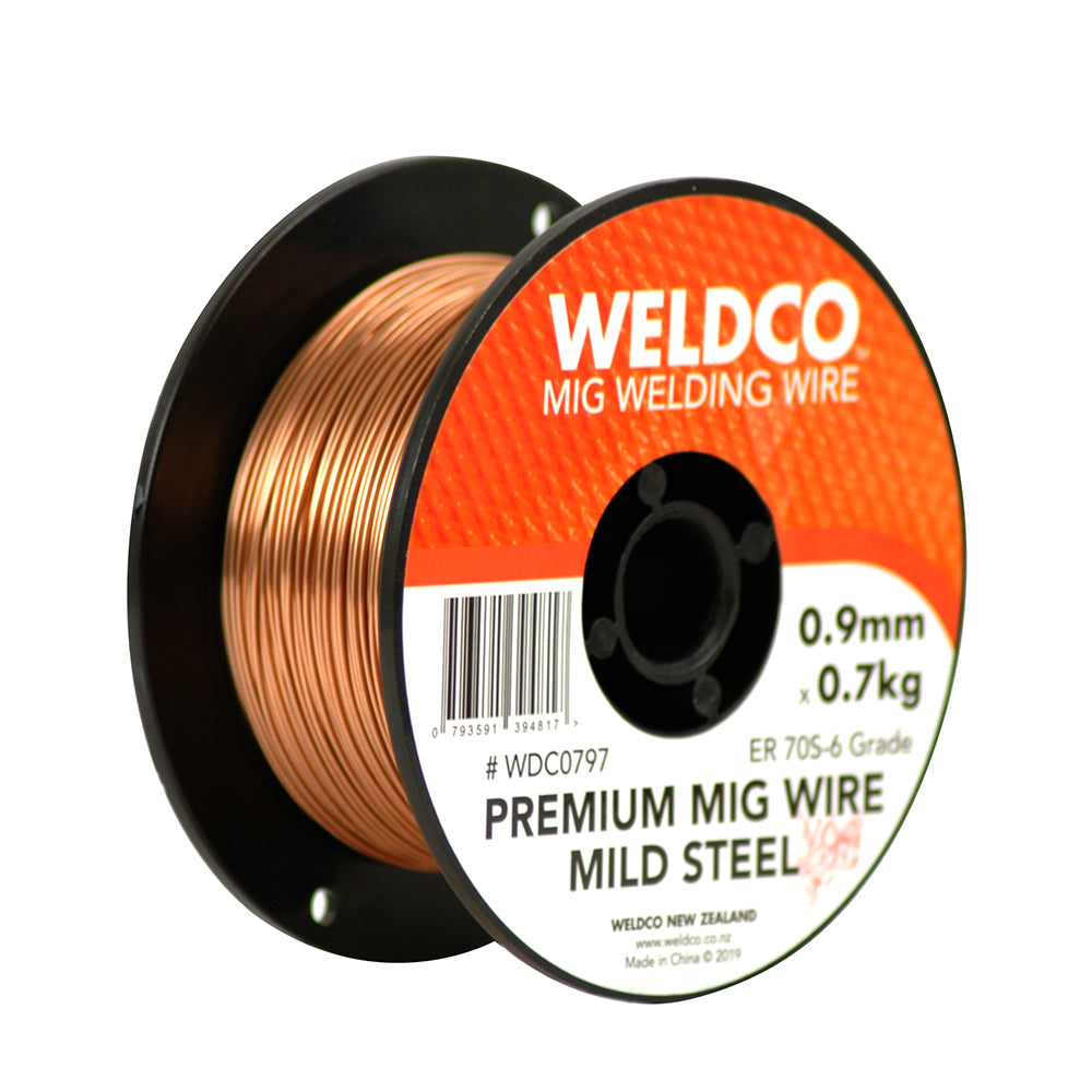 WELDCO MIG WIRE M/S 0.9MM X 0.7KG GAS SHEILD