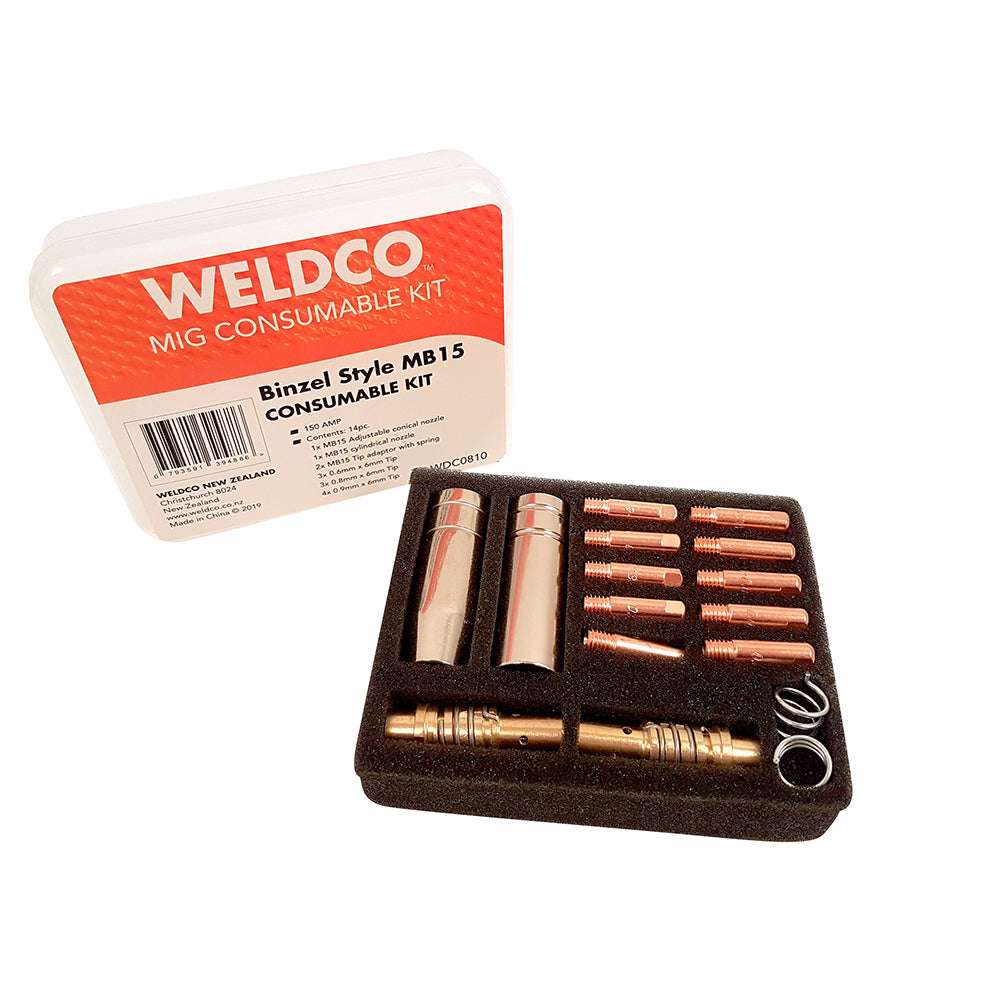 Weldco MIG Torch Consumable Kit - Binzel Style MB15