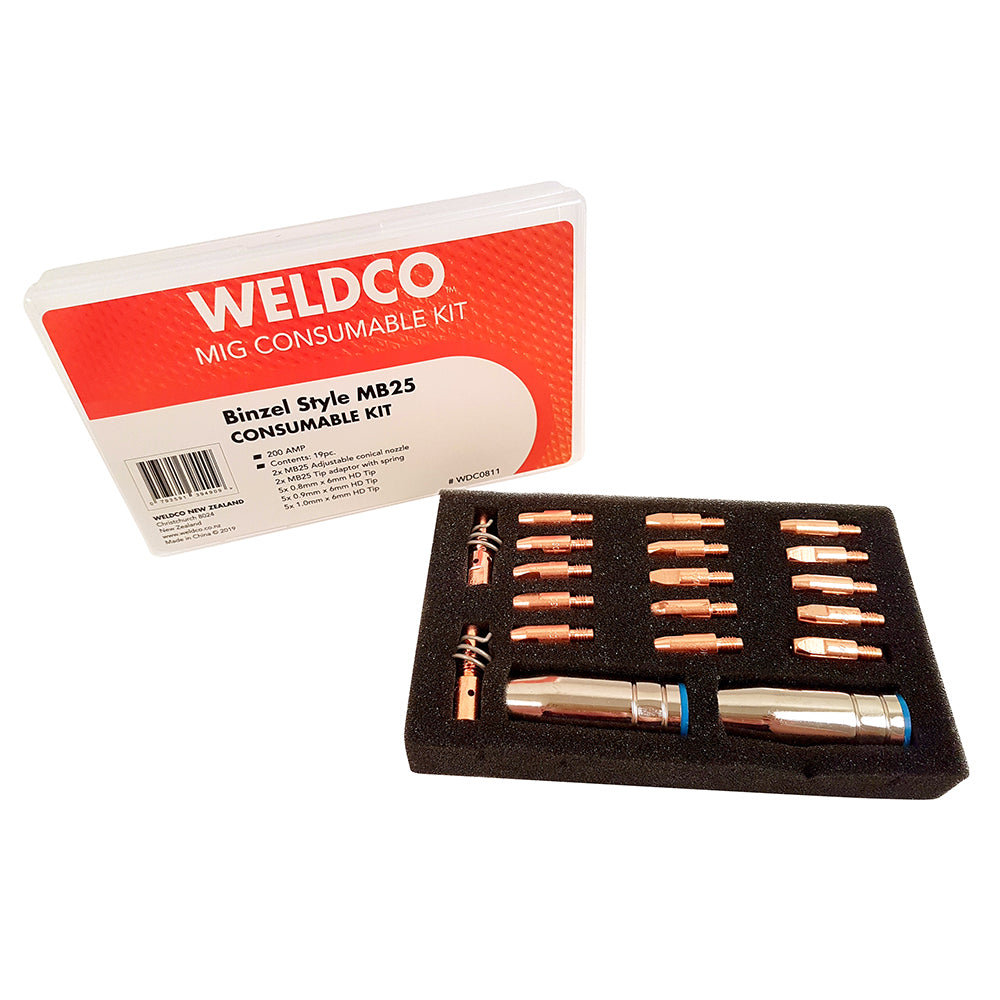 Weldco MIG Torch Consumable Kit - Binzel Style MB25
