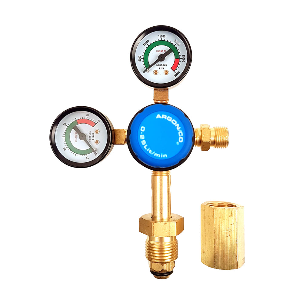 Weldco Argon Regulator with CO2 Adaptor