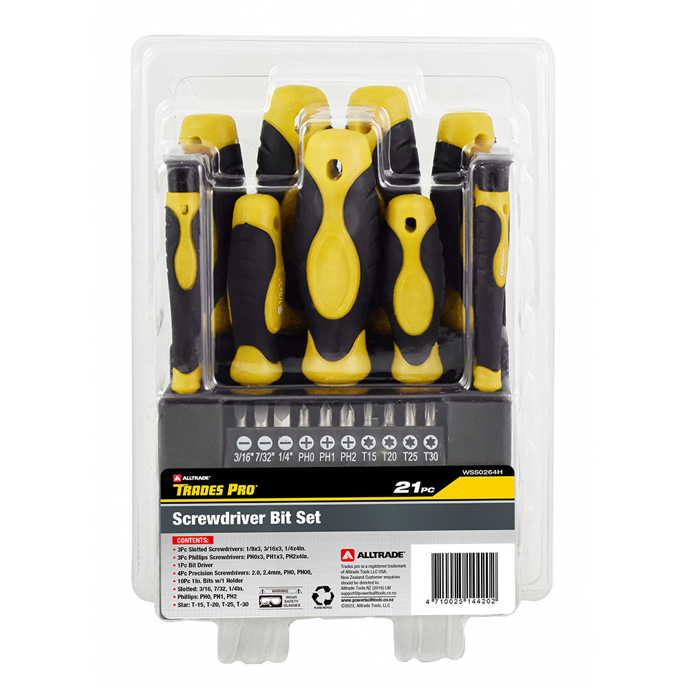 Trades Pro 21pc Screwdriver & Bit Set