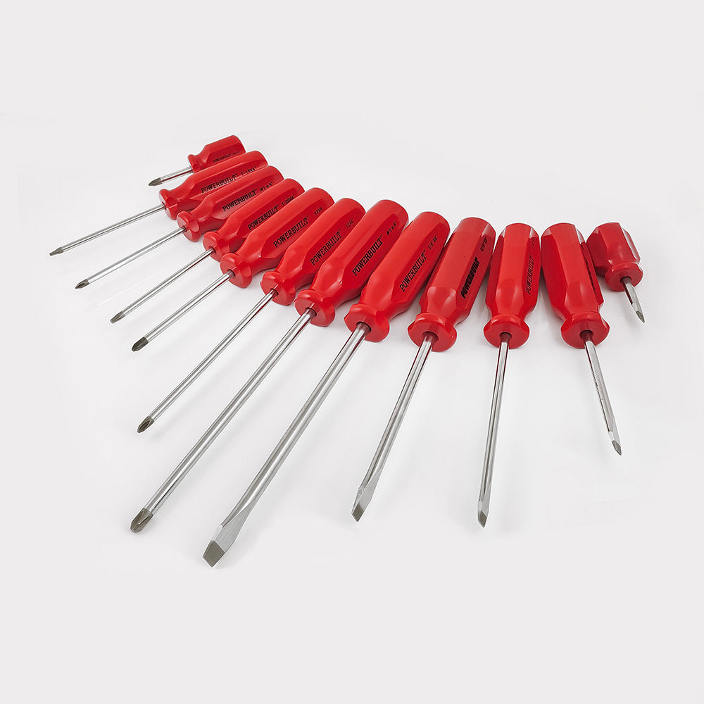 12pc Powerbuilt Maxi-Grip Screwdriver Set