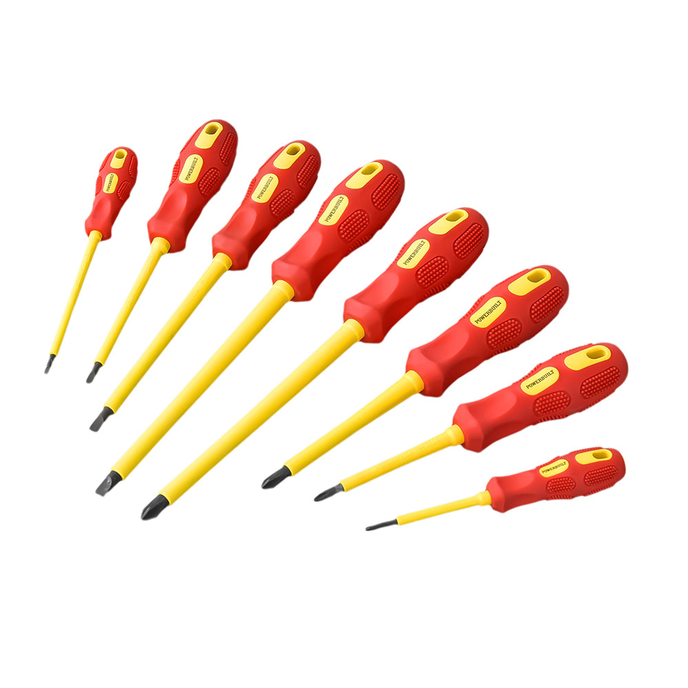 8pc Powerbuilt 1000V Insulated Electricians VDE Screwdriver Set