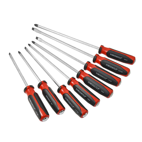 Powerbuilt 8pc Long Reach ‘Go-Through’ Screwdriver Set