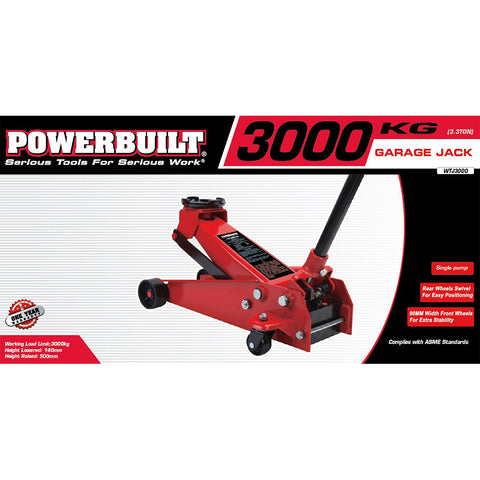 Powerbuilt 3.3 Ton / 3000kg Garage Jack