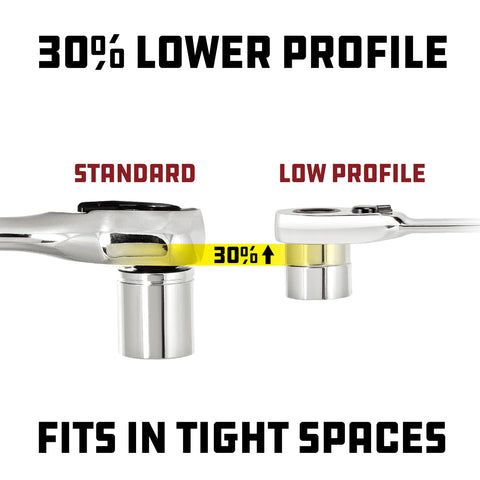 Powerbuilt 3/8” Dr Low Profile Slim Line Ratchet