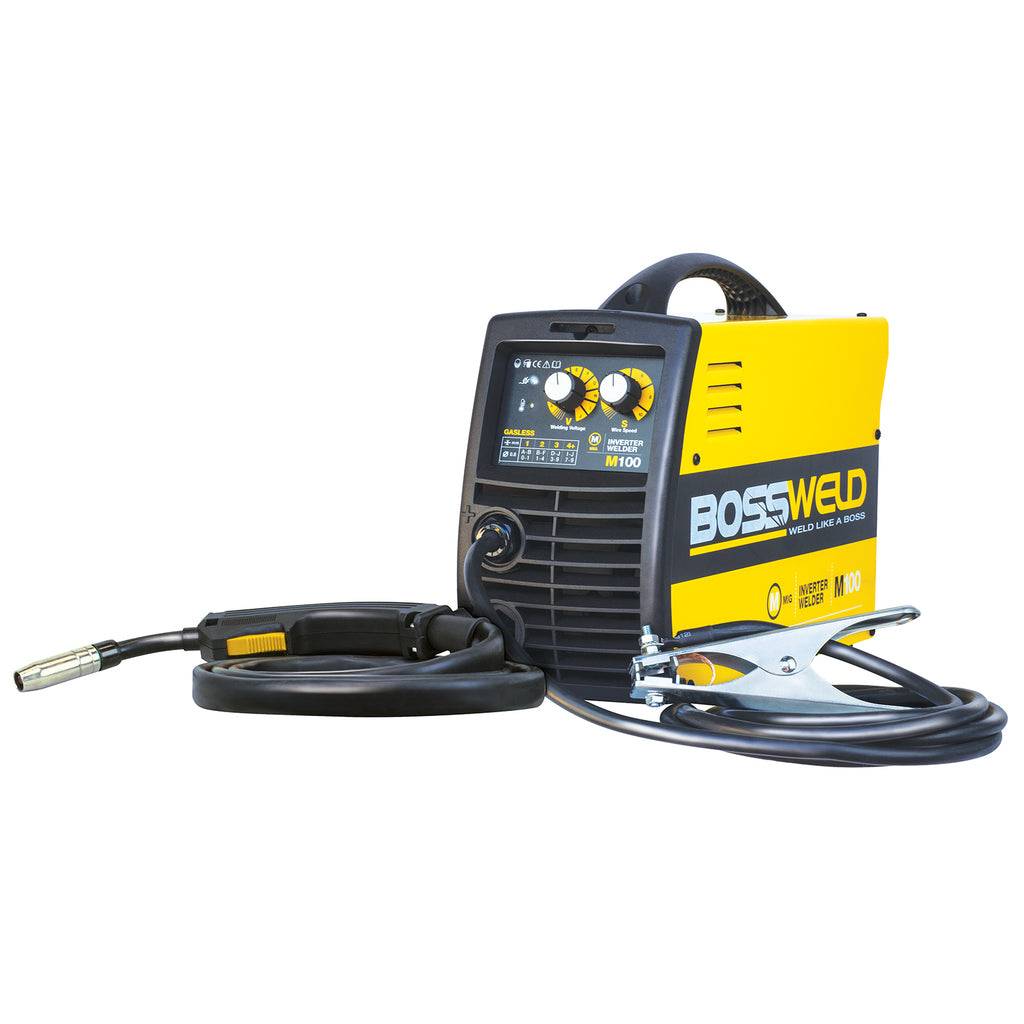 M-100 Gasless MIG Inverter Welder 240V 10amp ...BOSSWELD FACTORY RETURN