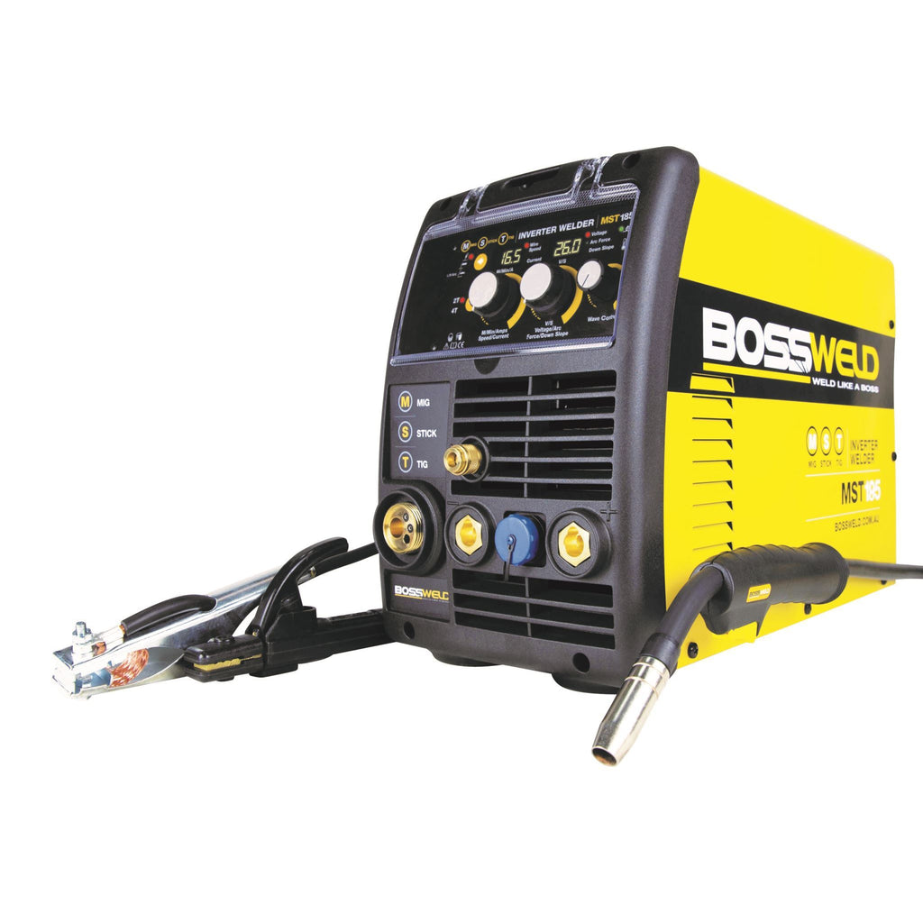 Bossweld MST-185 Inverter MIG/STICK/TIG Welder 10amp...BOSSWELD FACTORY RETURN